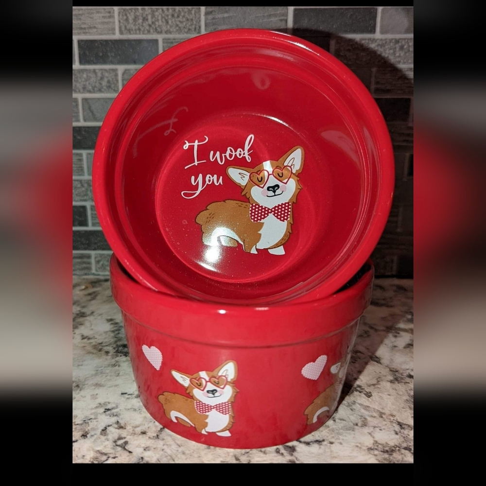 Corgi stoneware ramekins